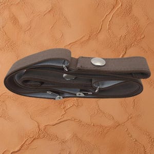 Buckle-free belt "Camargue", fashionable belt, aesthetic & comfortable and trendy belt, in light brown