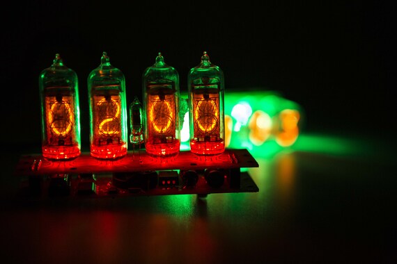 Nixie Tube Clock In 14 Nixie Clock Tube Clock Nixie Tube Etsy