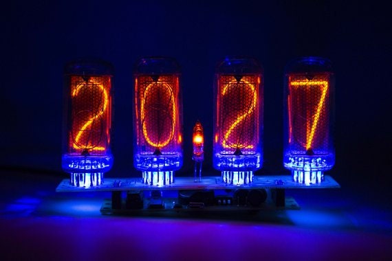 Nixie Tube Clock In 18 Nixie Clock Tube Clock Nixie Tube Etsy