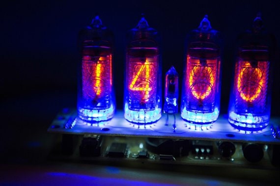 Nixie Tube Clock In 14 Nixie Clock Tube Clock Pixie Tube Etsy