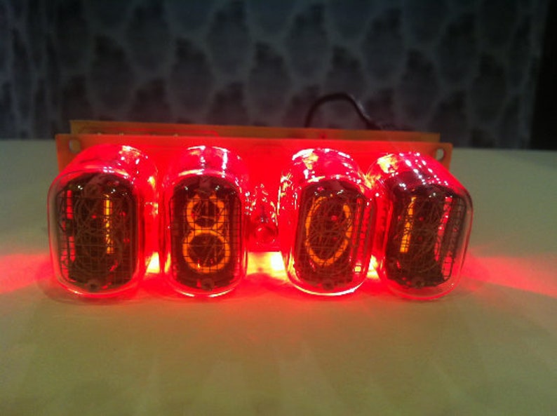 Nixie Tube Clock IN 12 RED Nixie Clock Tube Clock Pixie Etsy