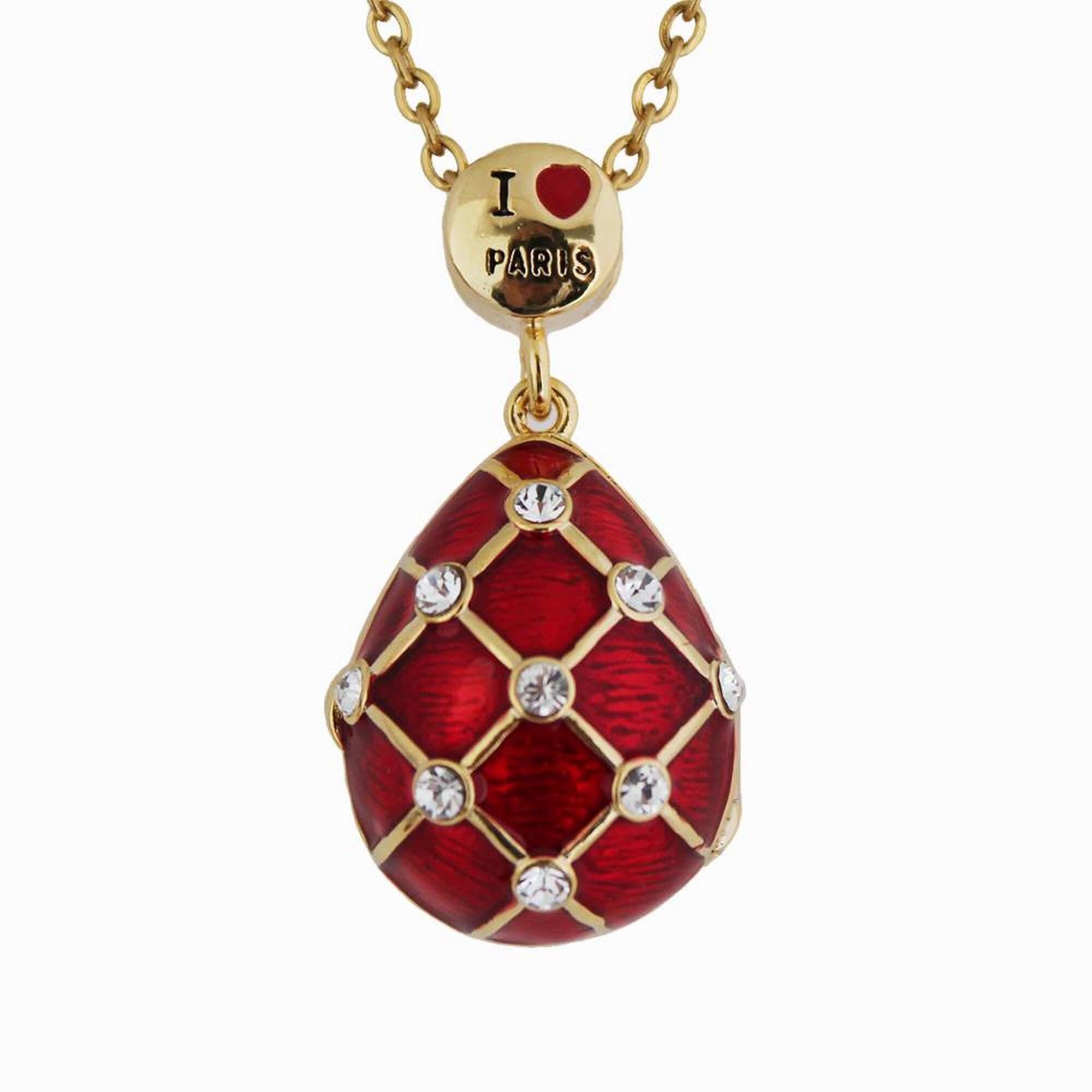 Oeuf en verre Copie Fabergé bleu et doré gravé à la main T5730