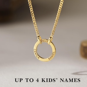 Collana personalizzata per papà, collana con nome per bambini, regalo per papà con incisione, collana personalizzata per uomo, collana in argento per papà, gioielli di famiglia personalizzati