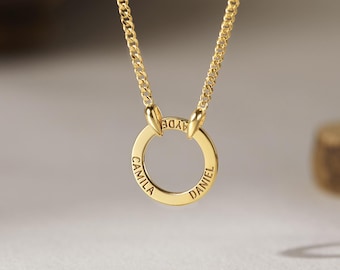Personaliseer ketting voor papa, kindernaamketting, gegraveerd cadeau vader, aangepaste ketting voor mannen, zilveren vaderketting, aangepaste familiesieraden