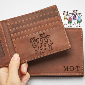 Papa Geschenk vom Kleinkind Sohn, Papa Brieftasche, Kinder Zeichnung Geschenk, Geschenk für Ehemann, Papa Geschenk von Baby, Papa Geschenke