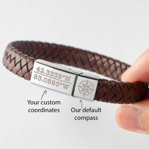Coordinates Bracelet Men, Latitude Longitude Bracelet, Long Distance Relationship, Christmas Presents For Him, College Graduation Gifts