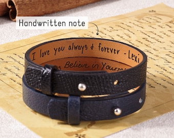 Handwriting Bracelet for Men, Gift For Men, Secret Message Bracelet, Custom Gift, Grief Gift, In Memory Of Dad
