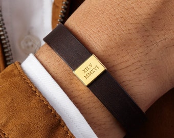 Ich liebe Dich Cadeaus voor mannen, heren leren armband