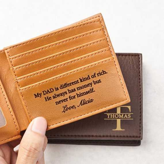 Dad engraved on sale wallet