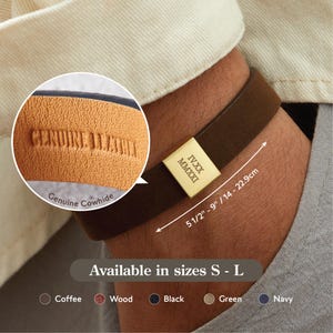 Custom Leather Bracelet For Men, Valentines Gift For Him, Anniversary Gift For Boyfriend, Roman Numerals Bracelet, Leather Engraved Bracelet