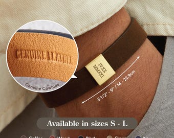 Aangepaste leren armband voor mannen, valentijnscadeau voor hem, jubileumcadeau voor vriend, armband met Romeinse cijfers, lederen gegraveerde armband