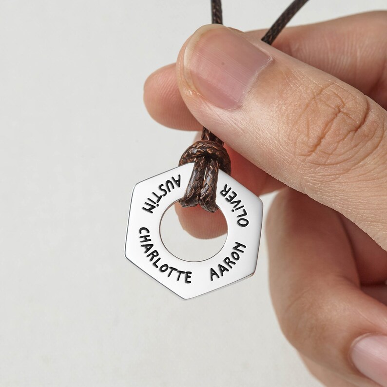 Dad Gift Christmas Dad Necklace Name Necklace Men Etsy