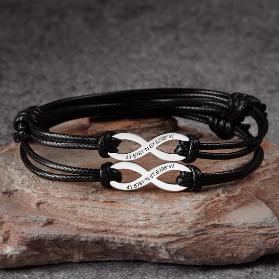 Couple Infinity Bracelets Coordinate Bracelet Set of 2 Long