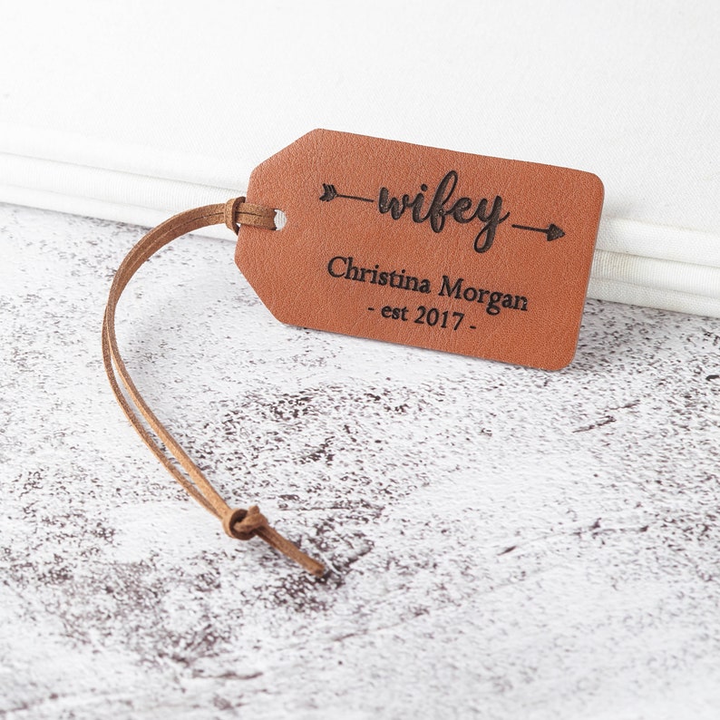 His and Hers Luggage Tags Leather Wedding Gift for Couples Etsy