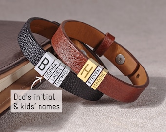 Familienaam armband voor papa, papa armband cadeau van vrouw, cadeau voor mannen, custom mannen armband, kindernaam armband voor papa, cadeaus voor man