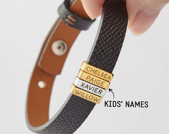 Aangepaste papa-armband met kindernaam, familienaamarmband, papa-armband, vader-sieraden, gepersonaliseerd cadeau voor papa, cadeau papa van kinderen