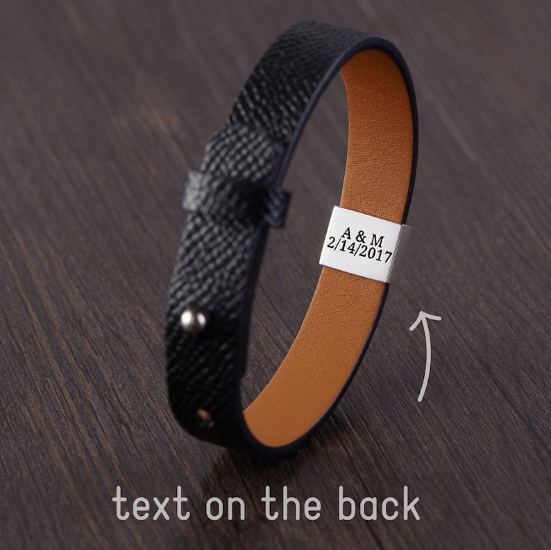 Initial Bracelet Men Couple Initials Bracelet Personalized Etsy