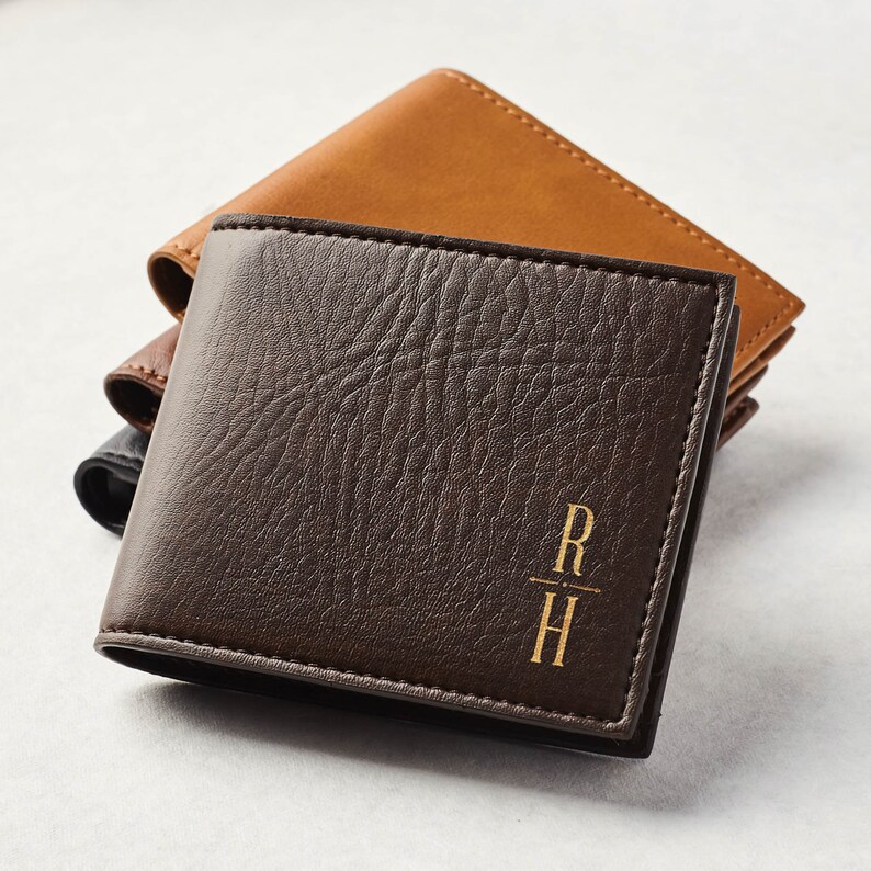 Wallet For Him Vegan Leather Wallets Wallet Engravings Men Etsy
