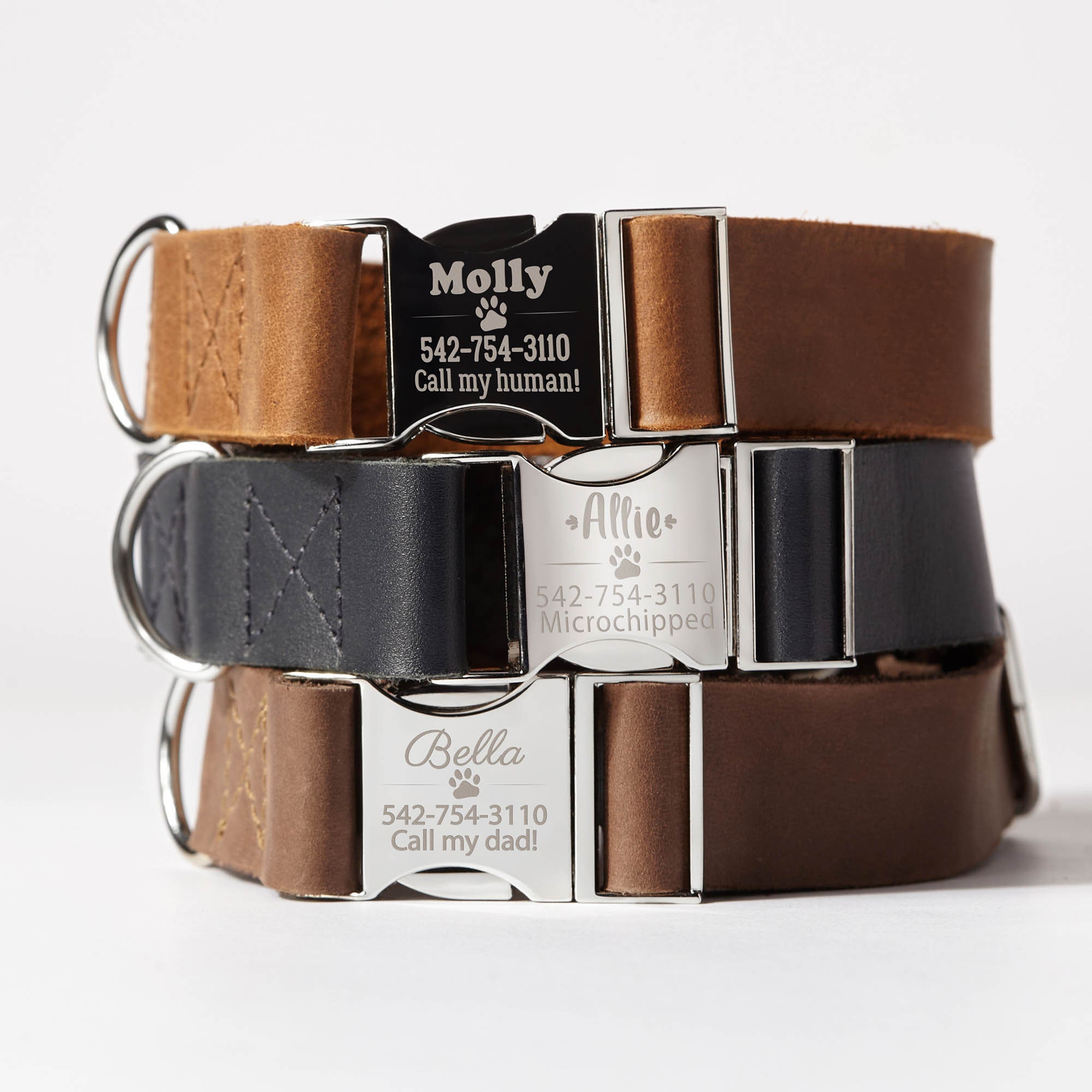 Dog Collar With Name Customized Dog Collar Engraved Dog Etsy