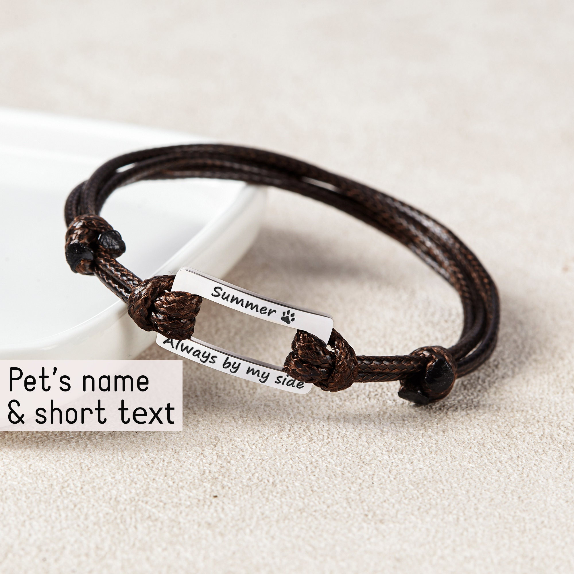 Personalized dog memorial bracelet hotsell