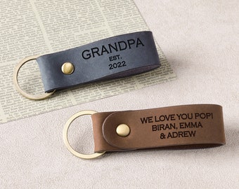 New Grandpa Keychain, Grandpa Est Gift, Grandpa Established, Keychain For Grandfather, Grandfather Gifts, Gifts For Grandpa