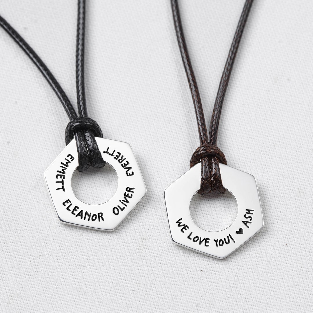 Necklace for Dad, Dad Necklace, Name Necklace Men, Personalized Gift