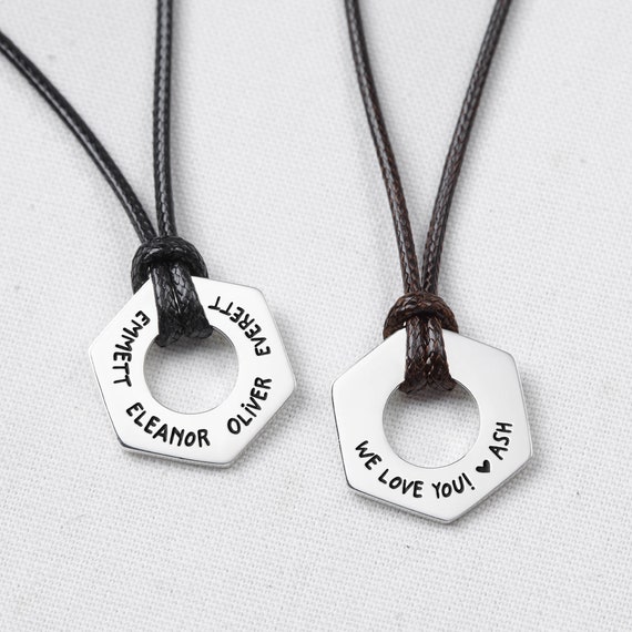 Personalized necklace for dad online