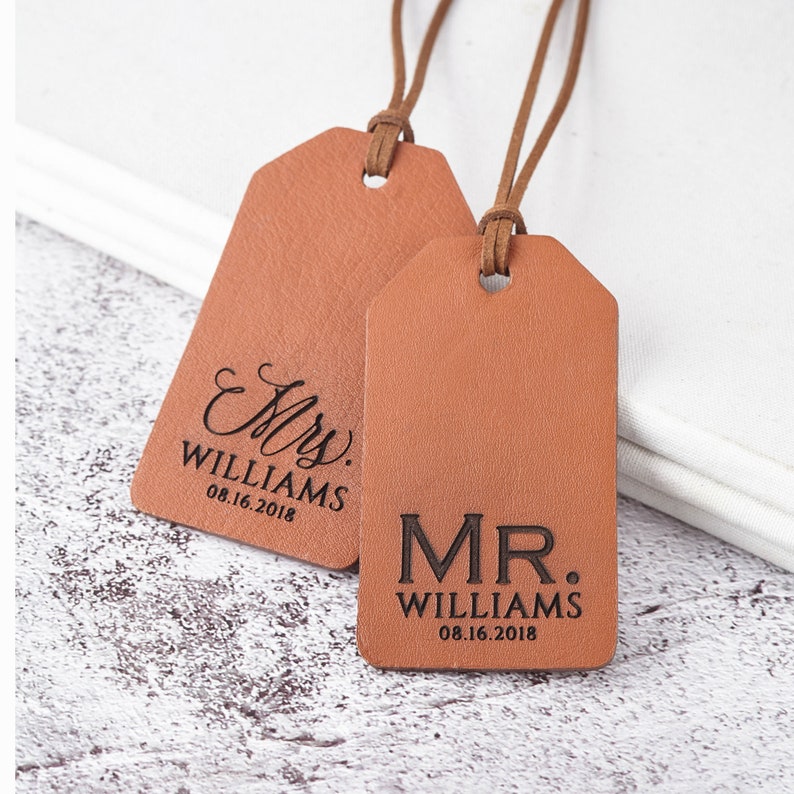 personalized mr and mrs luggage tags
