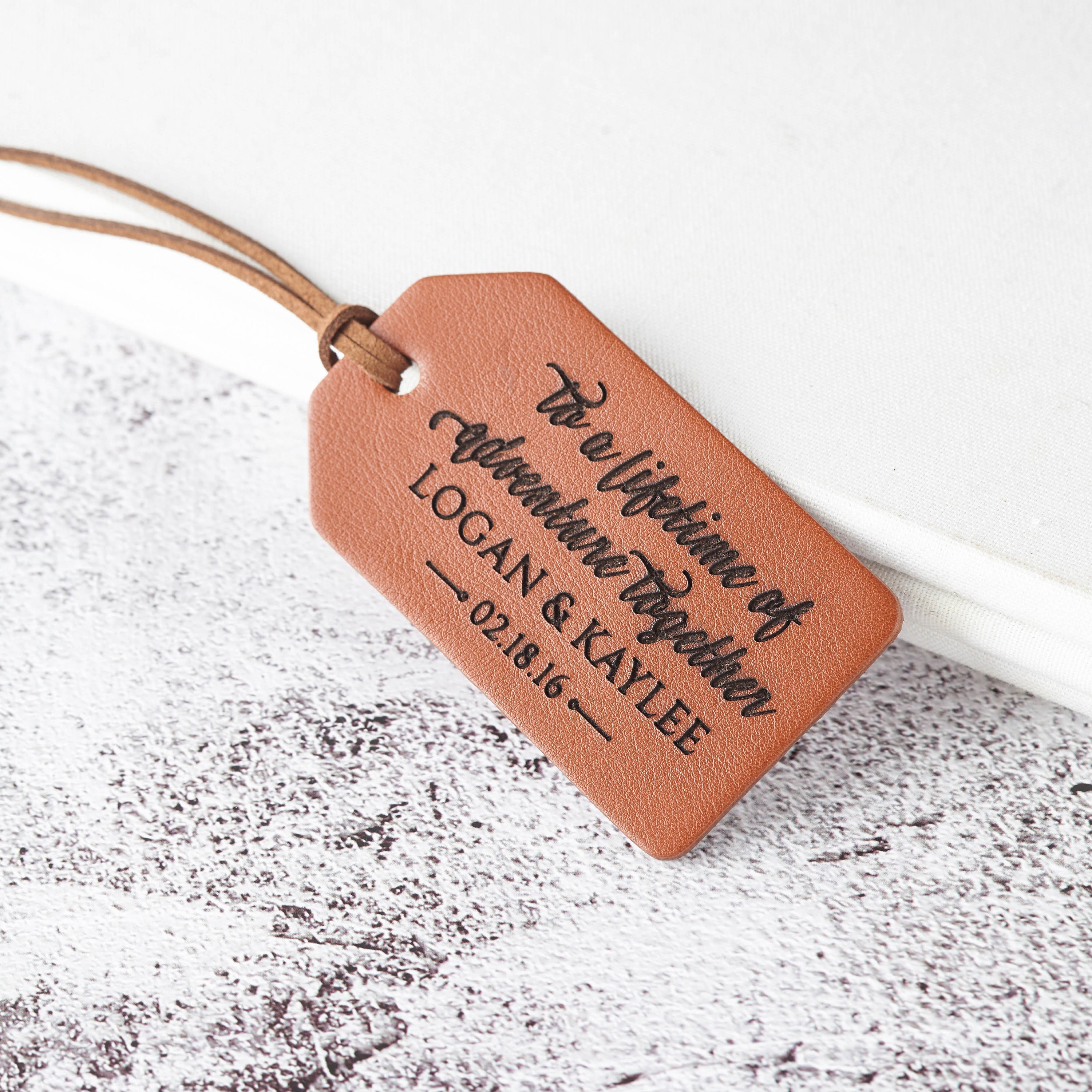 Luggage Tags Wedding Shower Gift for Couple Leather Etsy