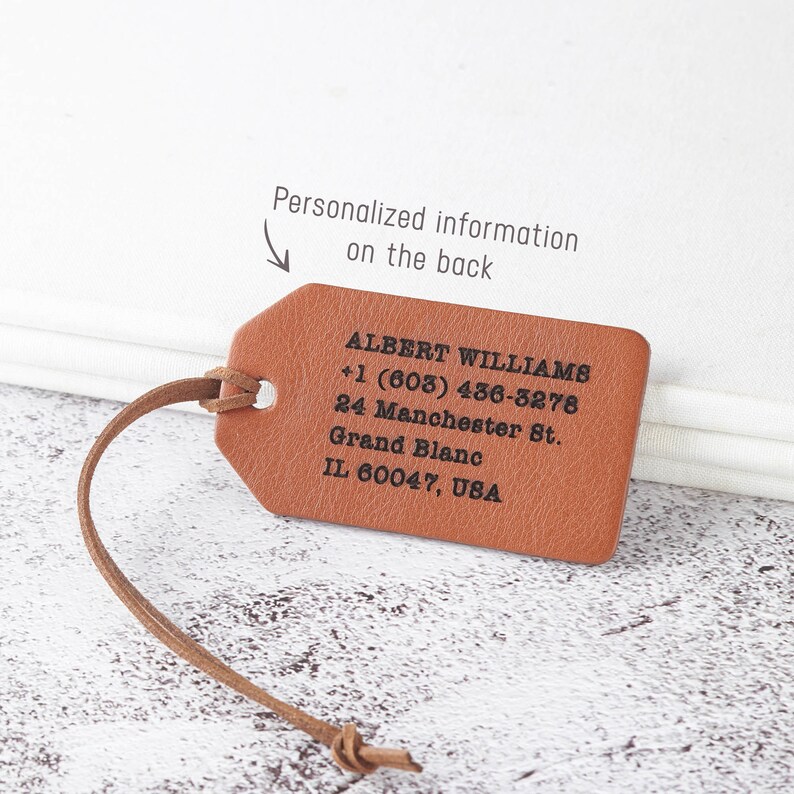 His and Hers Luggage Tags Leather Christmas Gift for Couples Etsy