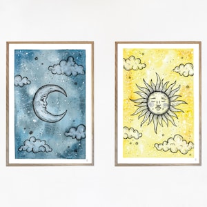 Sun and Moon Poster Set
