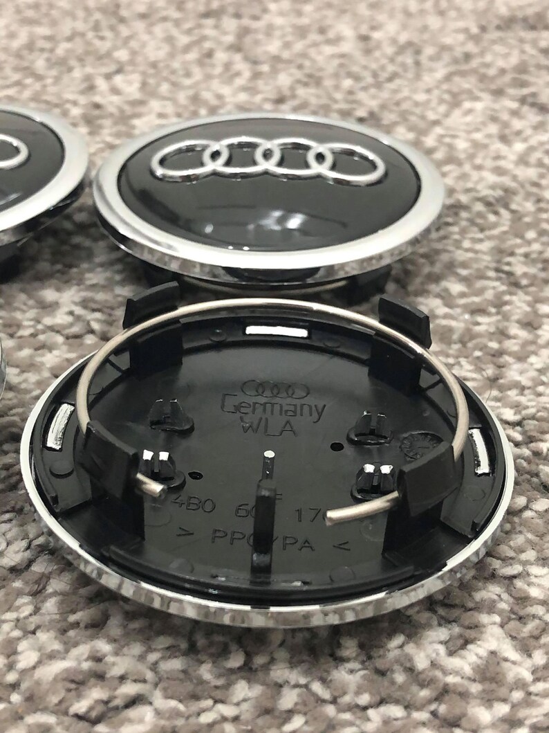 Audi Wheel Centre Caps Black & Silver 69mm / 6.9cm A1 A3 A4 Etsy