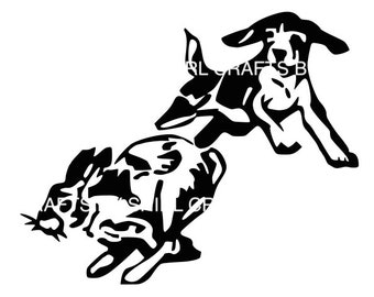 Rabbit hunting decal | Etsy