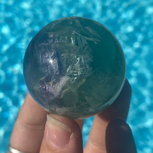 Blue and Green Fluorite Sphere