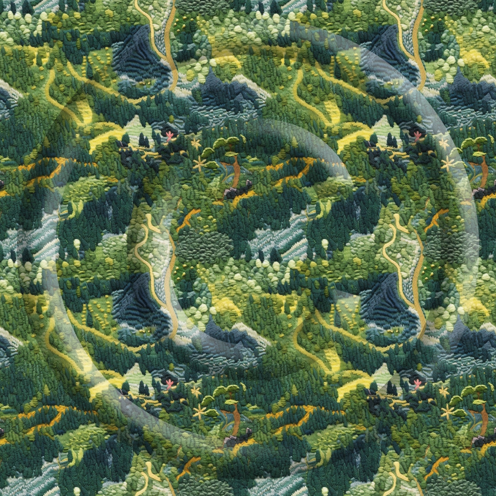 Aerial Forests Embroidery Pattern Pack I - Seamless Surface Patterns ...