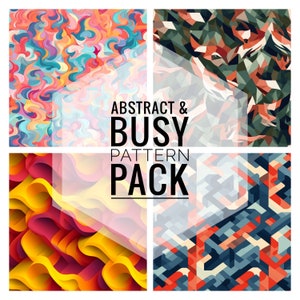 Abstract & Busy Pattern Pack - Seamless Surface Patterns for Textiles, Paper Printing, Digital Paper, More