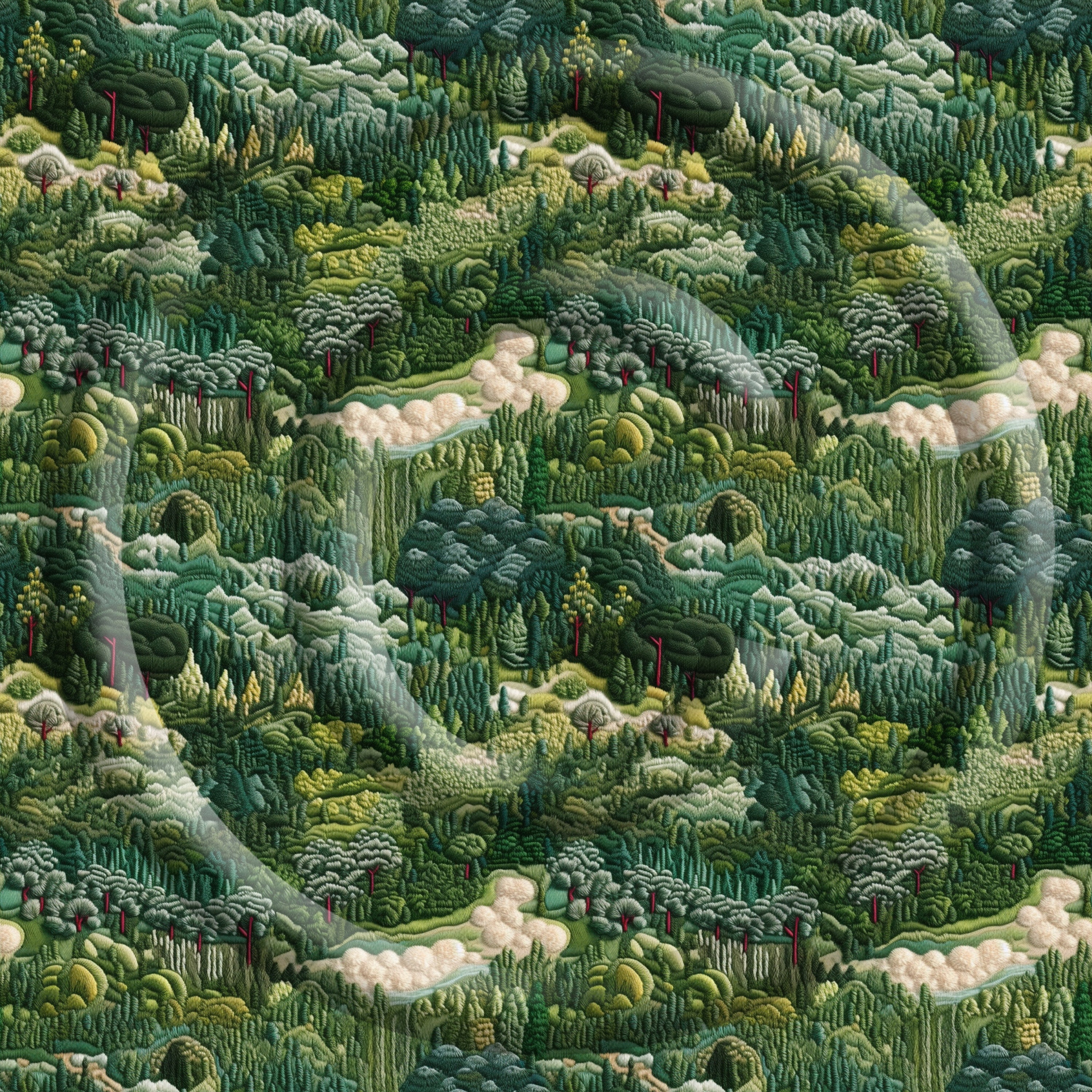Aerial Forests Embroidery Pattern Pack I - Seamless Surface Patterns ...