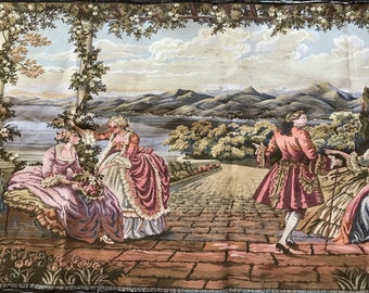 Woven Italian Tapestry, Lake Como Scene