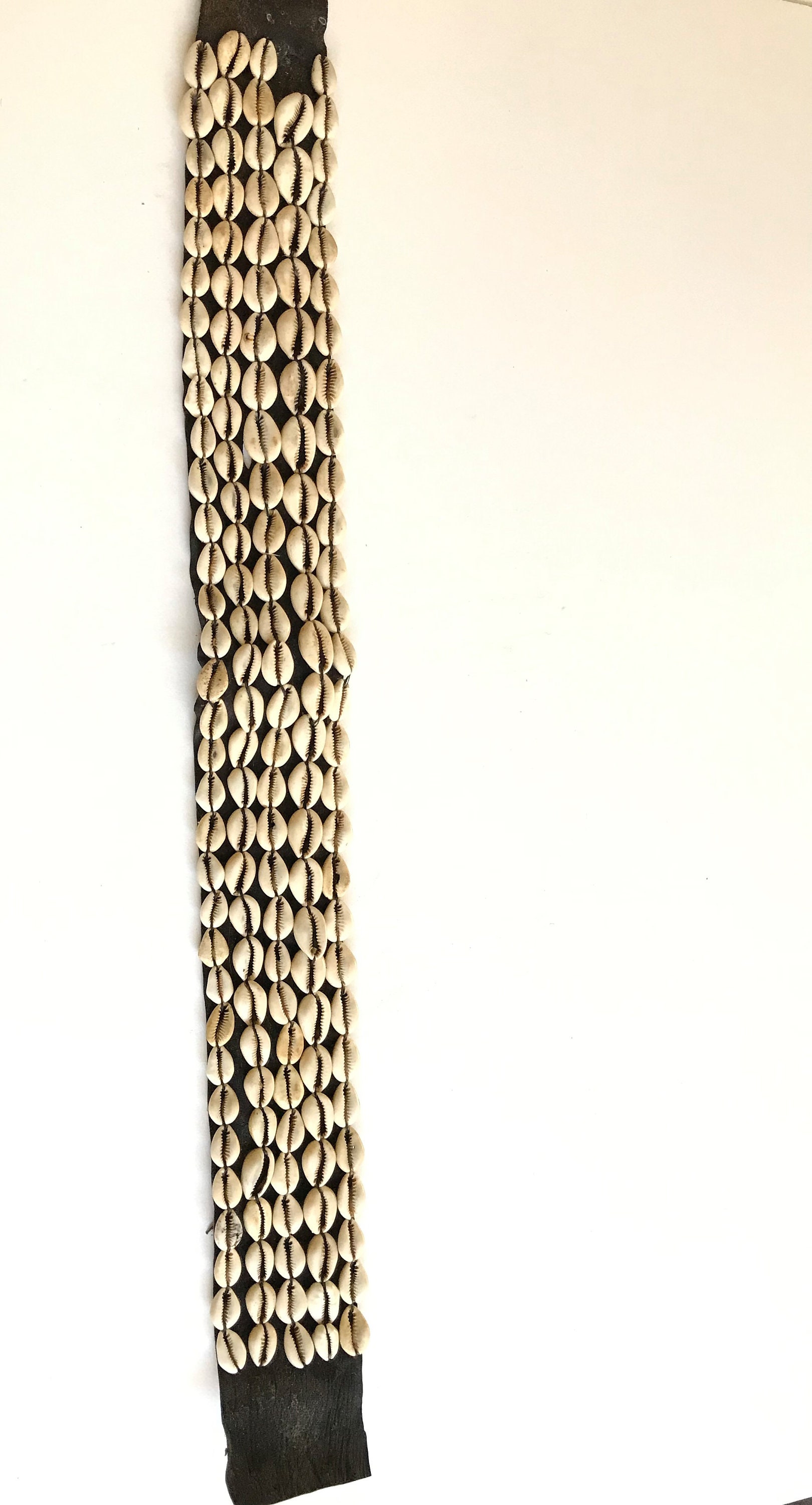 Cowrie Shell and Leather Belt 27.5 Inches X 3 Inches - Etsy