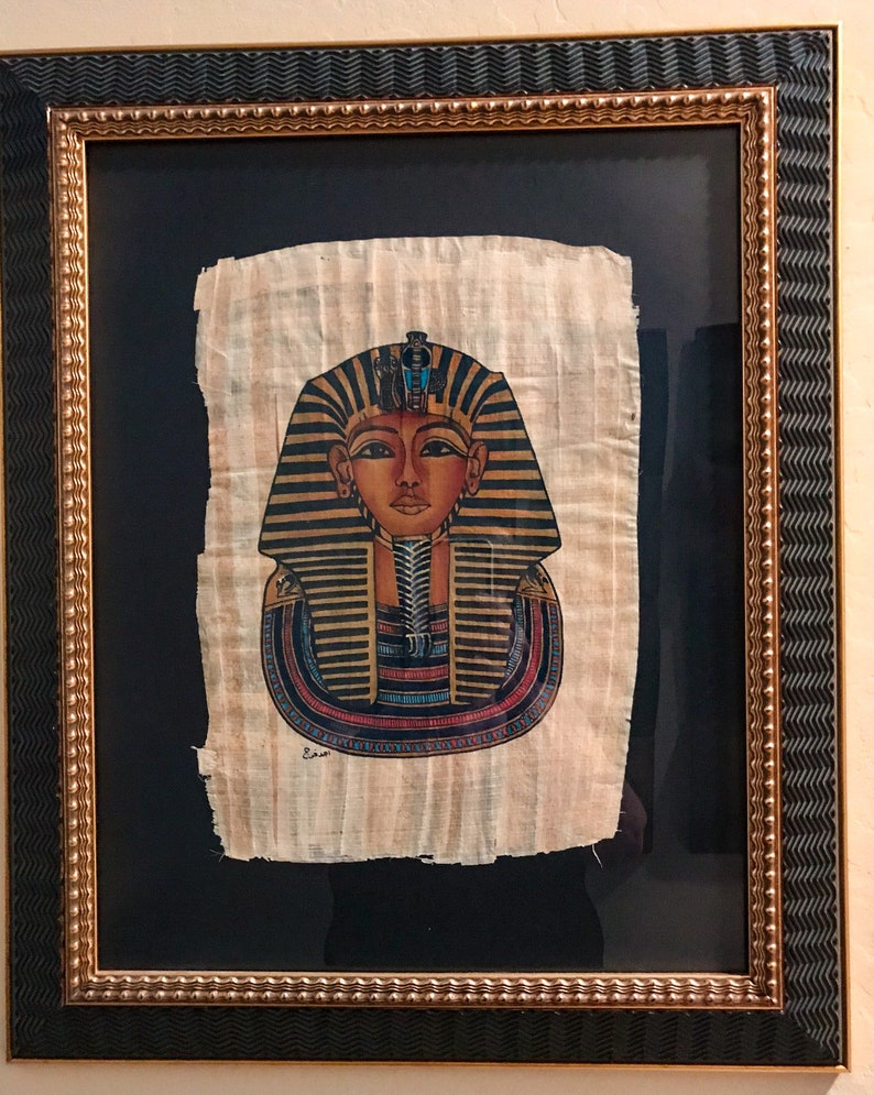 Maat and Isis Ancient Egyptian Papyrus Painting Vintage 25 X 35, 16 ...