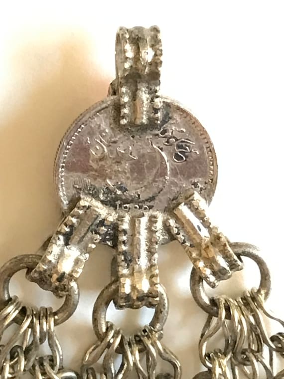Silver Toned, Jeweled Pendant, Afghan Kuchi Triba… - image 6