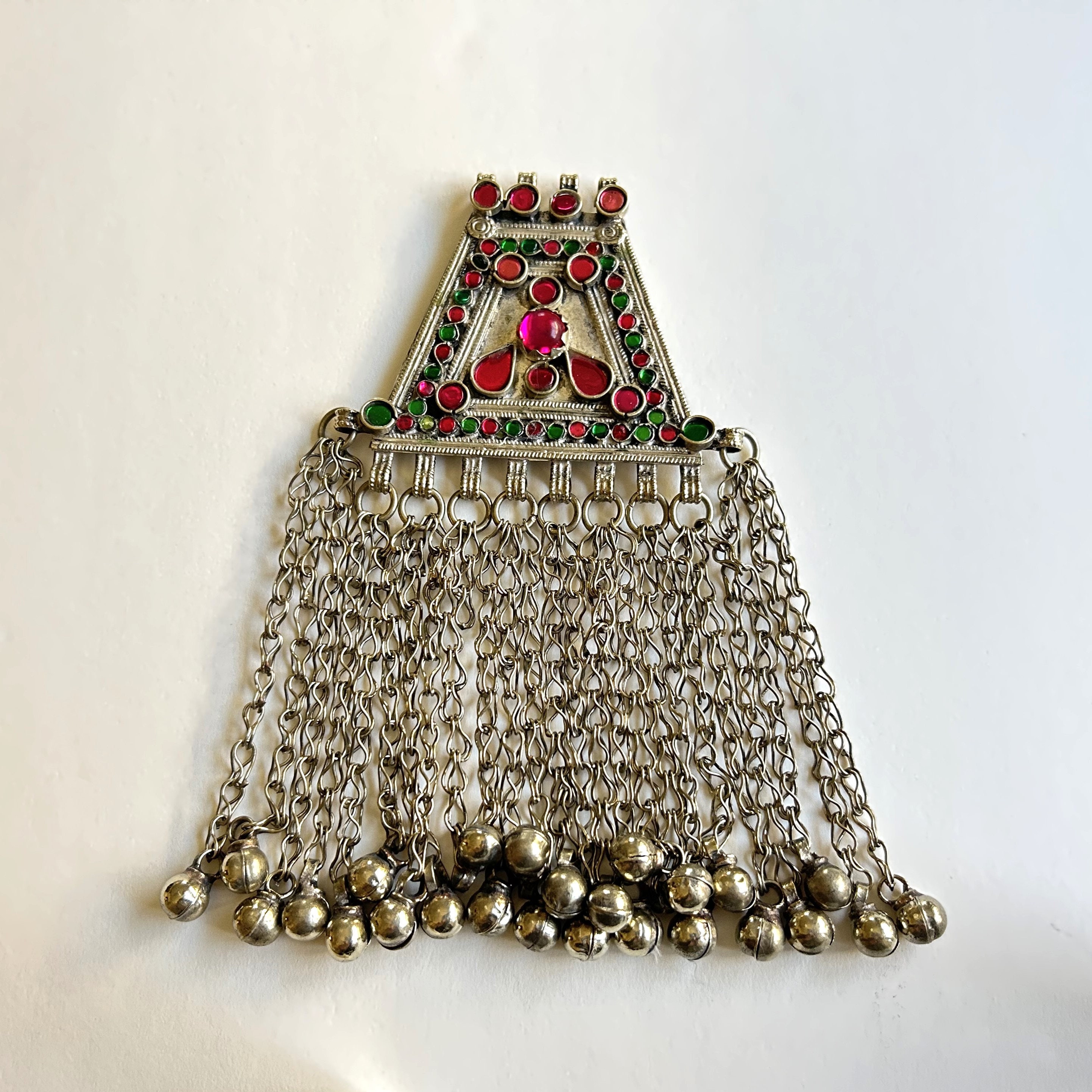 Pendentif Tribal Afghan Kuchi En Métal Argenté - Occasion, Milieu Du 20e Siècle
