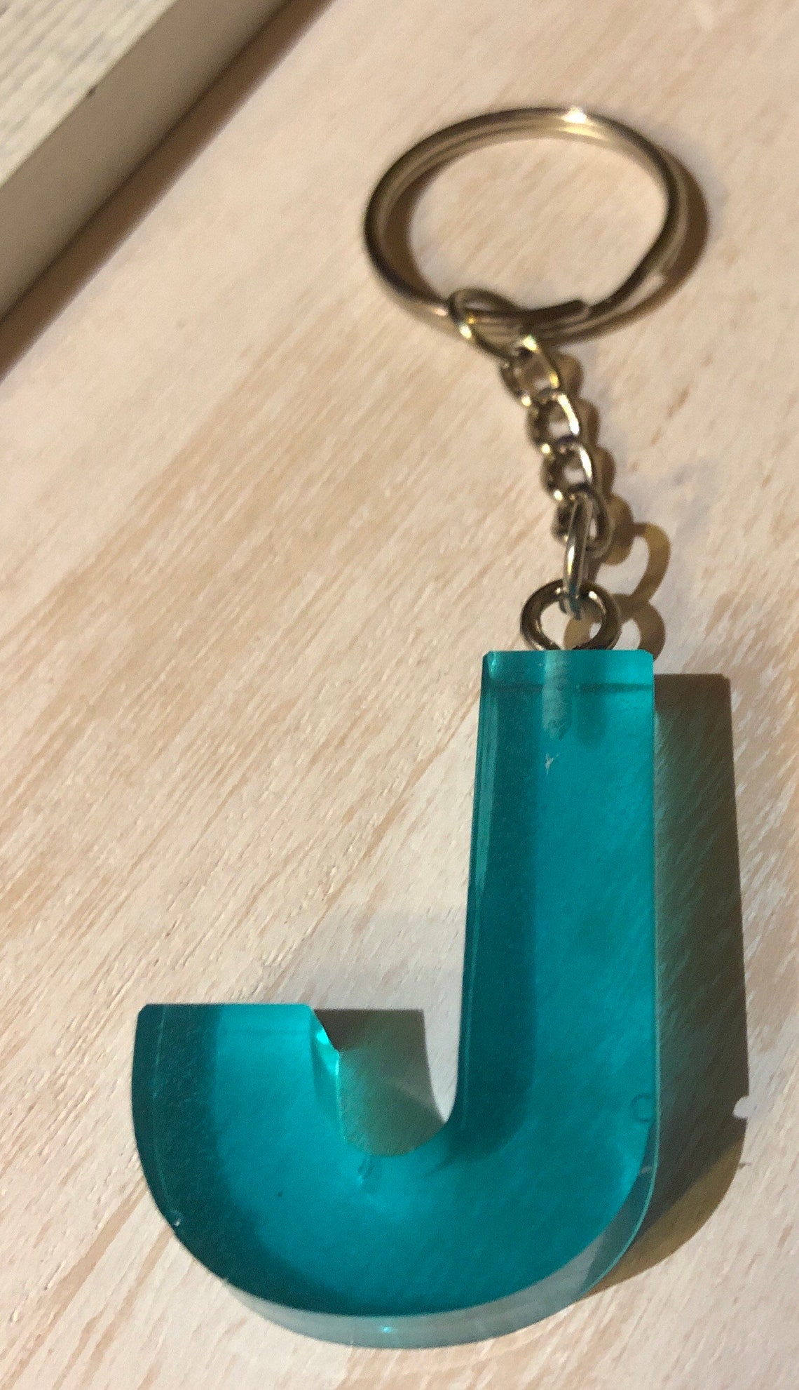 Letter J Keychain Etsy