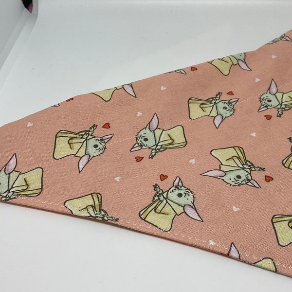 Baby Yoda Blowing Kisses Print Over the Collar Dog/Cat Bandana