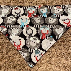 Winter Sheep Over the Collar Dog/Cat Bandana