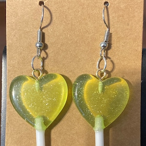 Heart Lollipop Dangle Earrings