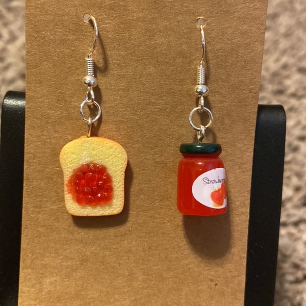 Mini Toast and Jam Set Dangle Earrings