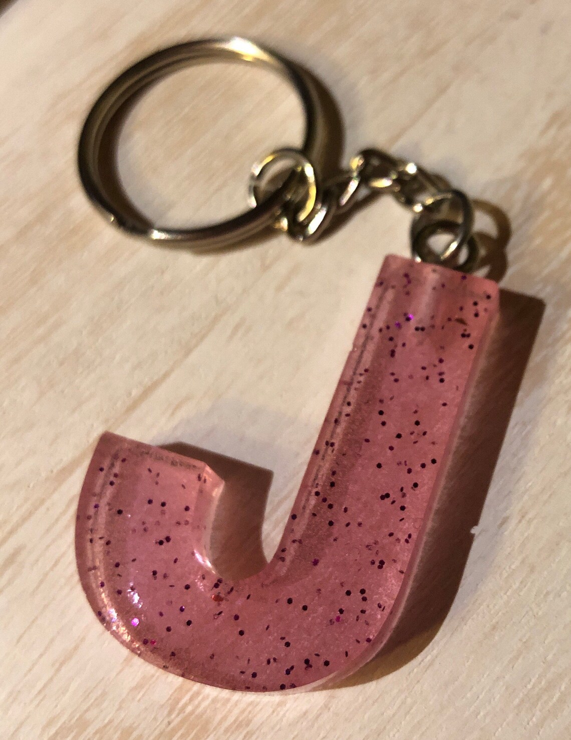 Letter J Keychain Etsy