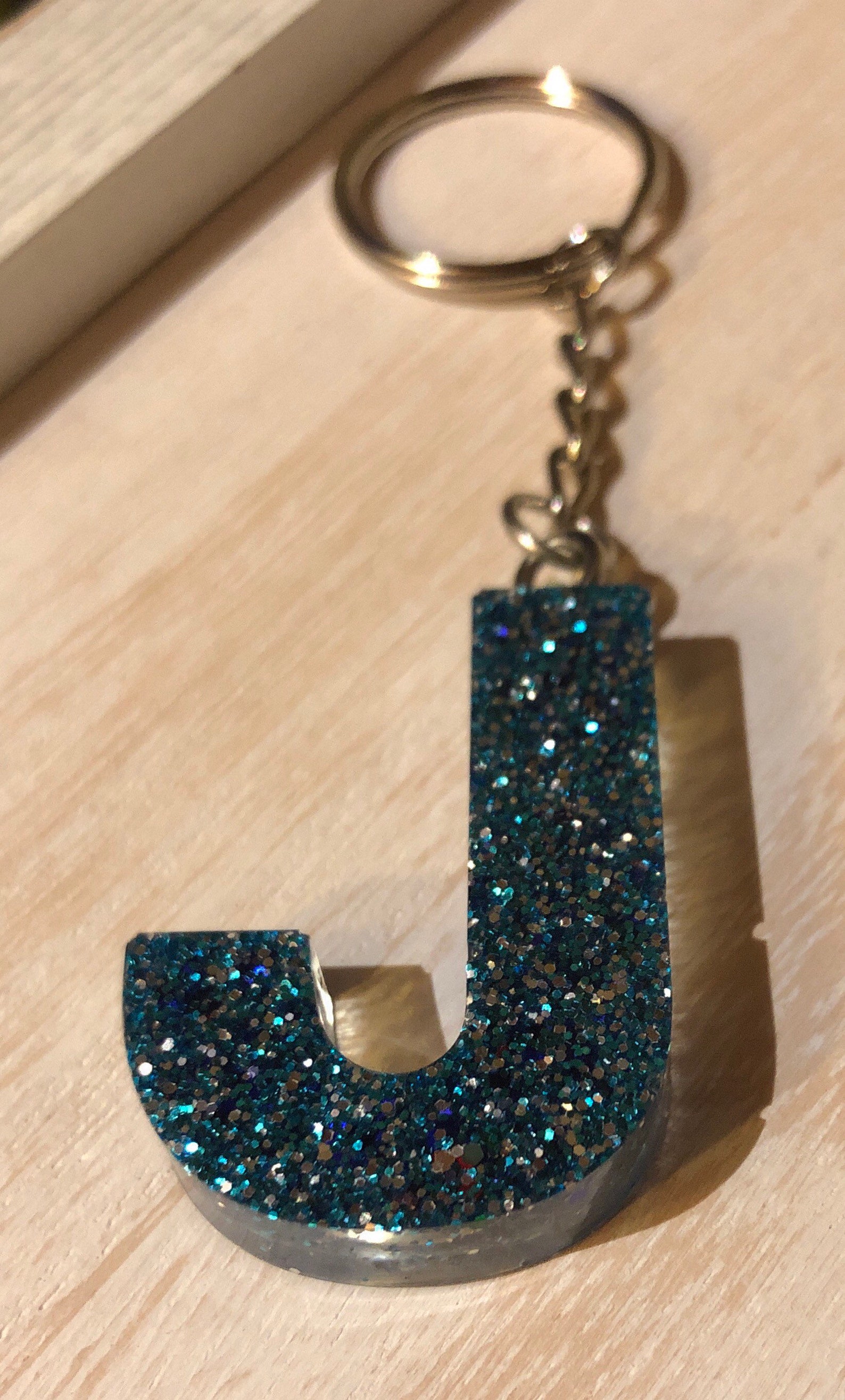 Letter J Keychain Etsy