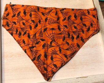 Orange Spiders Over The Collar Dog/Cat Bandana